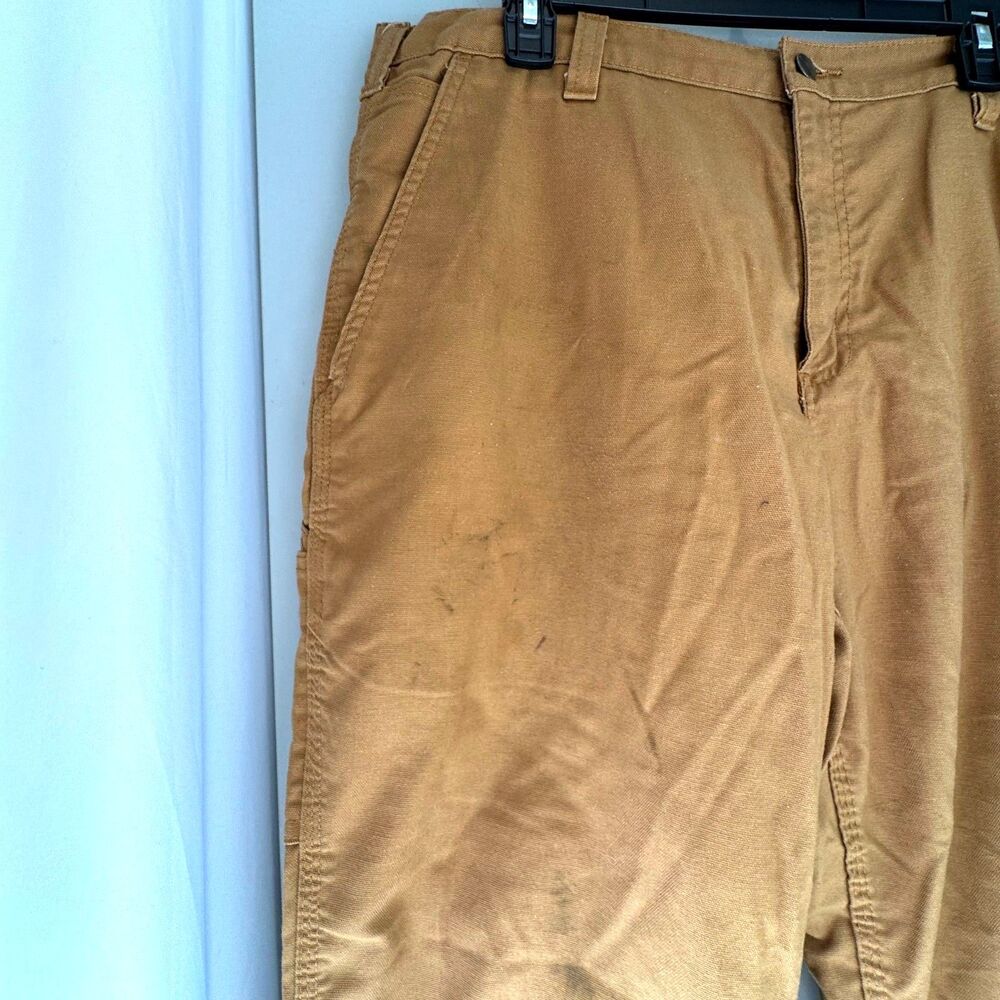 Carhartt Men's 38x30 Brown Dungaree Fit Work Pants 383-51 Cotton Blend MID-RISE - Picture 3 of 13